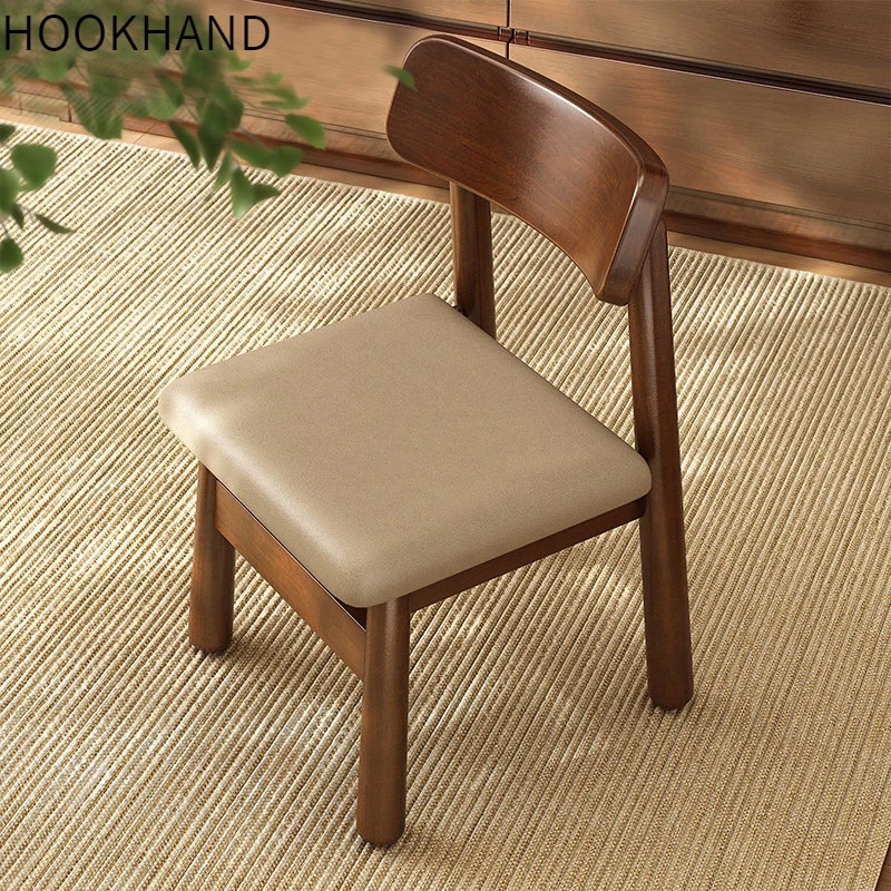 家用入门实木换鞋凳客厅靠背小椅子软包小凳子现代简约小板凳方凳