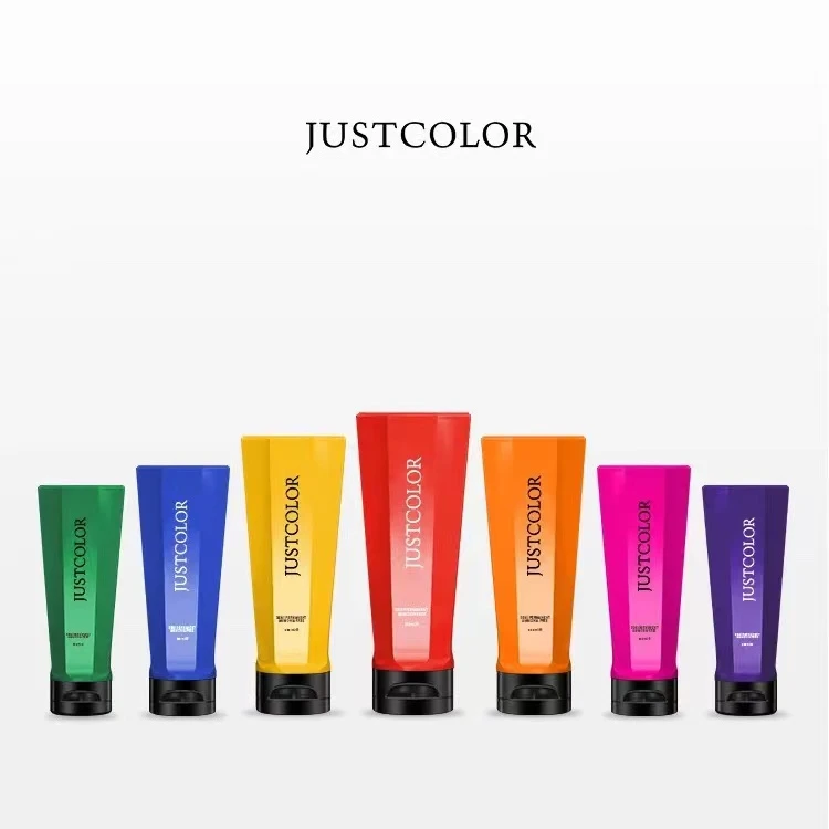 酸护酸性染JUSTCOLOR色彩革命润色酸性护理染膏色彩持久沙龙批发