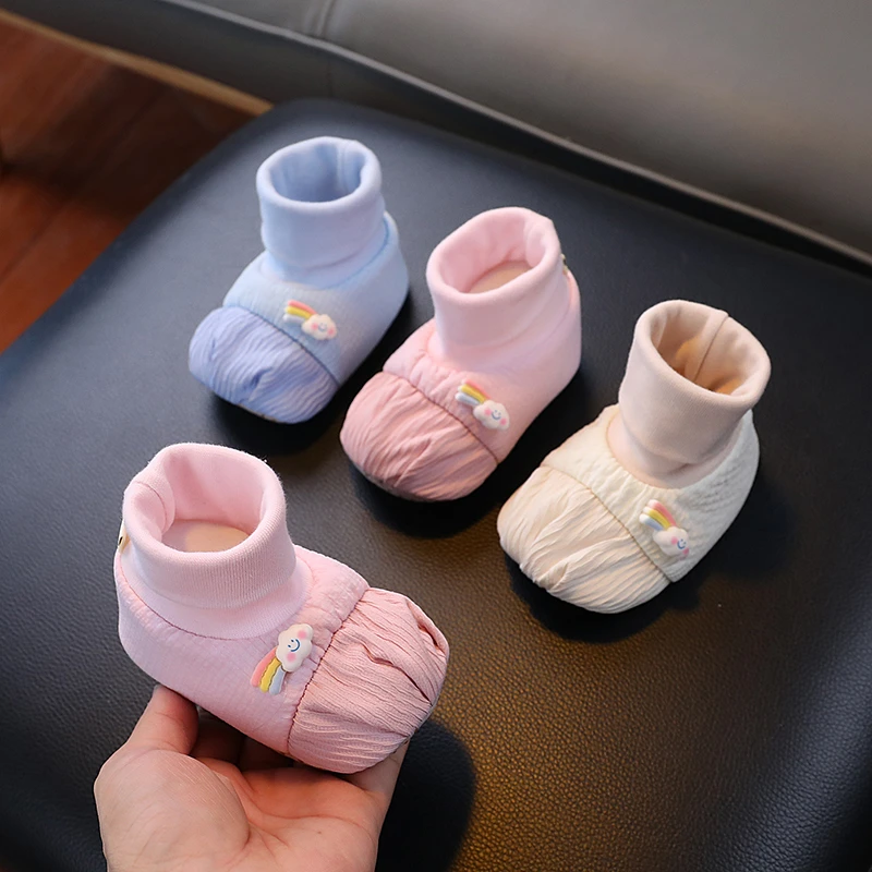 宝宝袜鞋春秋薄款学步鞋防滑不掉软底可爱婴儿脚套0-15个月学走路