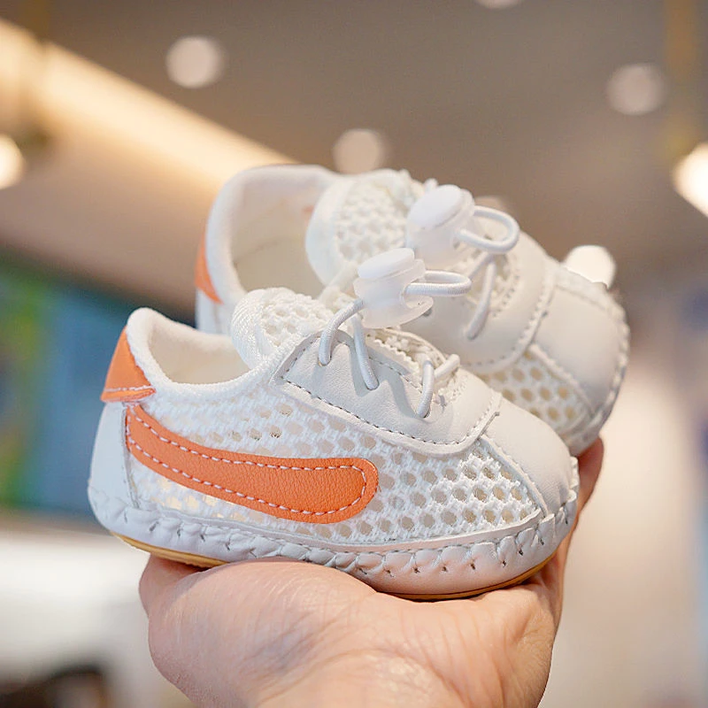 0-1岁婴儿软底鞋夏季凉鞋宝宝网面鞋透气学步鞋学走路防滑防掉6月