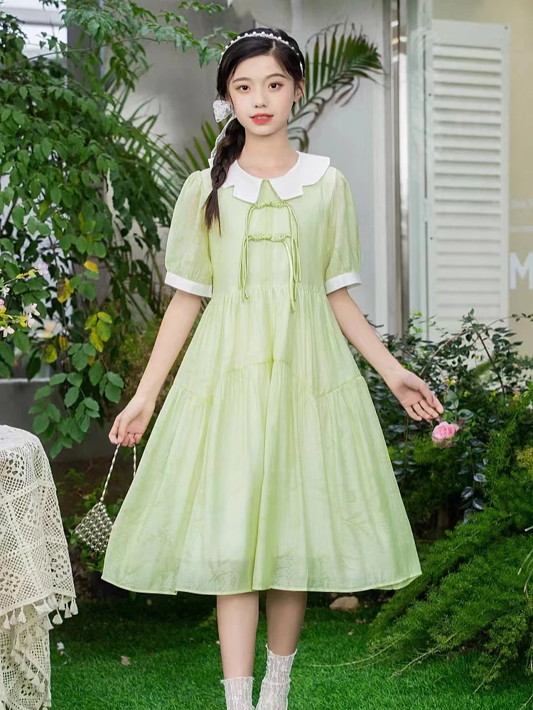 夏季短袖中国风连衣裙达达24022