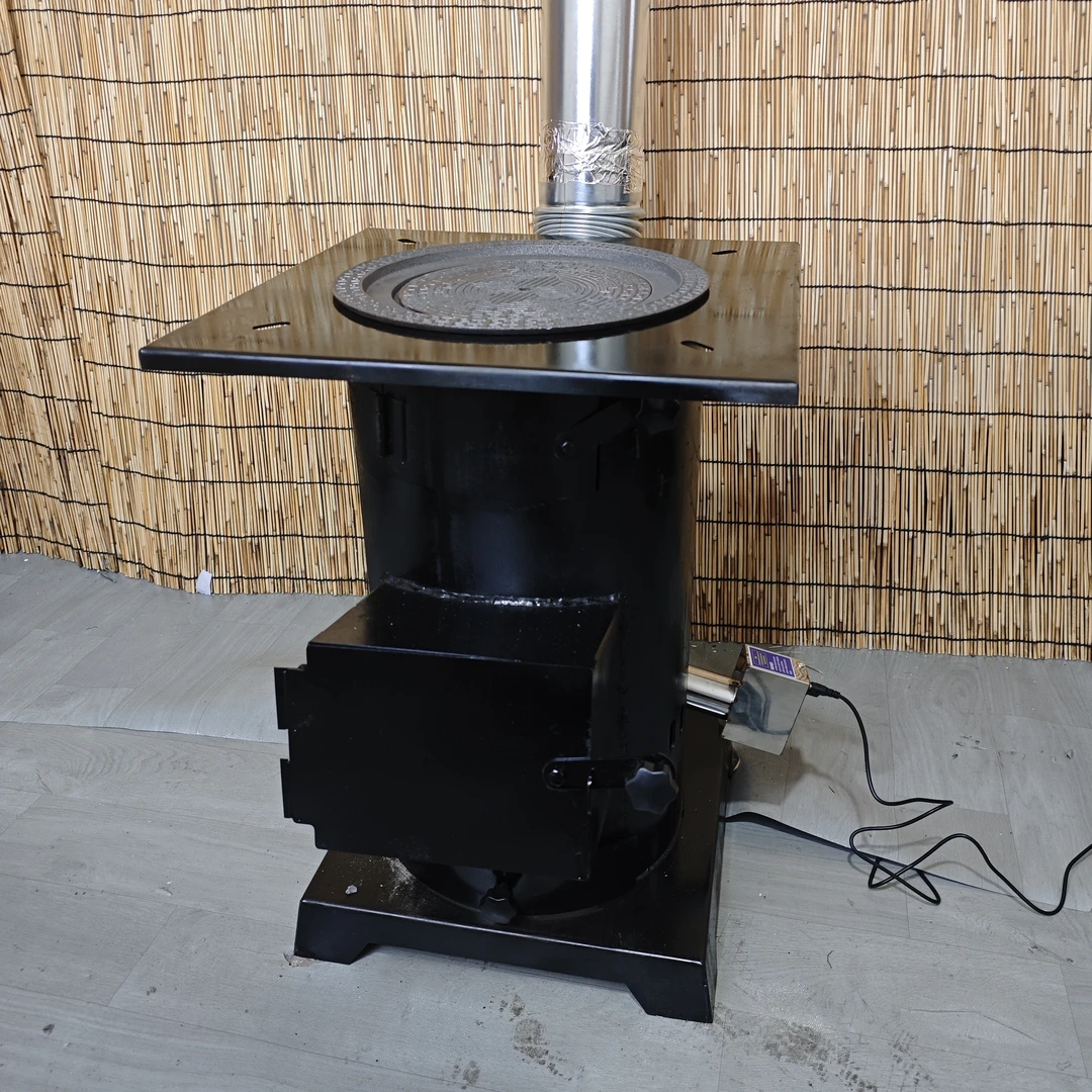 【10个厚铸铁内胆54斤重】无烟气化炉室内取暖炉