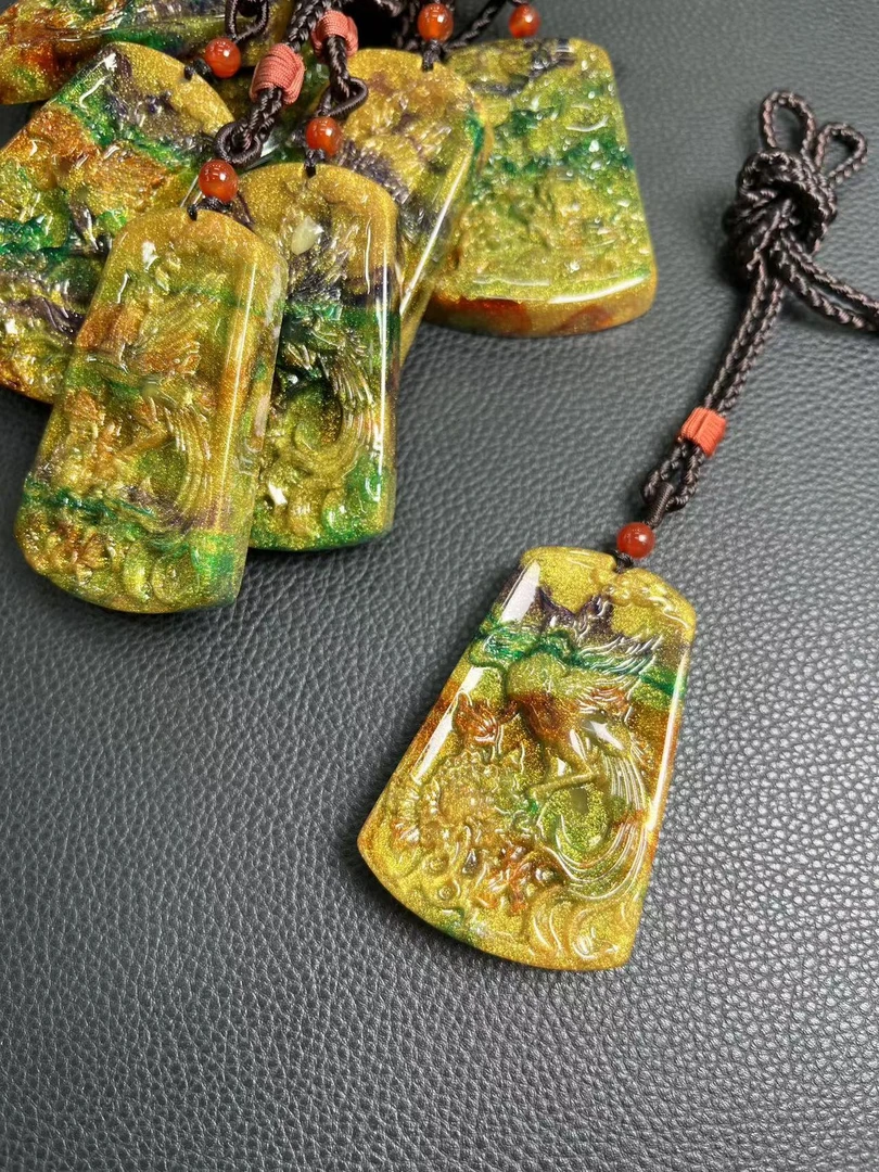 【臻品典藏】1上古麒麟血胶凤牌（多样发一）