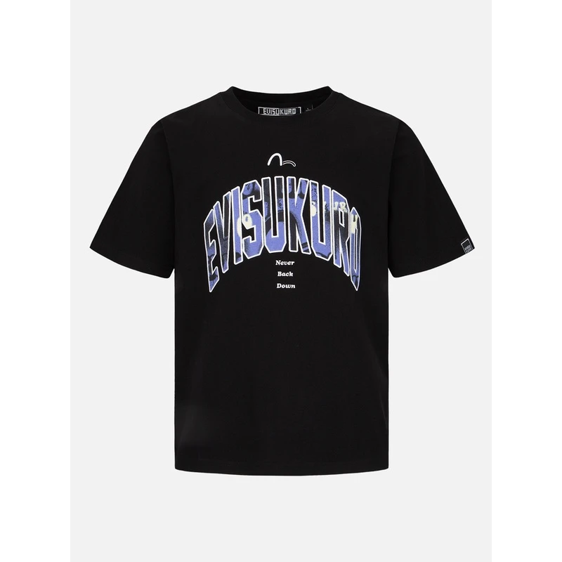 EVISU 男士涂鸦风格潮流百搭印花T恤圆领2ESGNM3TS582XXCT