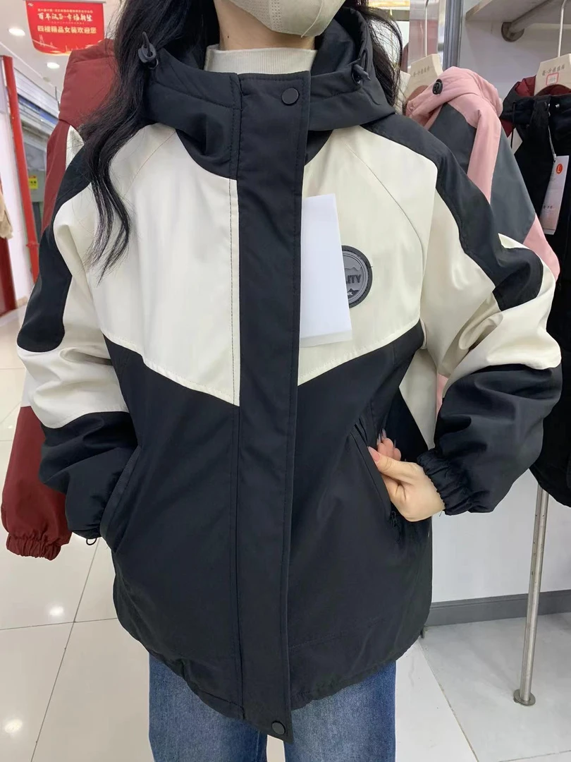 莎姐严选秋冬加棉加厚时尚百搭冲锋衣防寒服6809