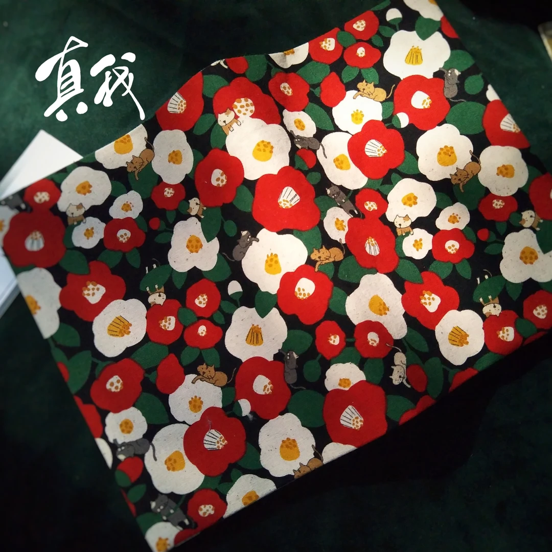 真我 慕花猫 可爱手工布书衣 猫手帐本a5a6布艺本 hobo余白定制