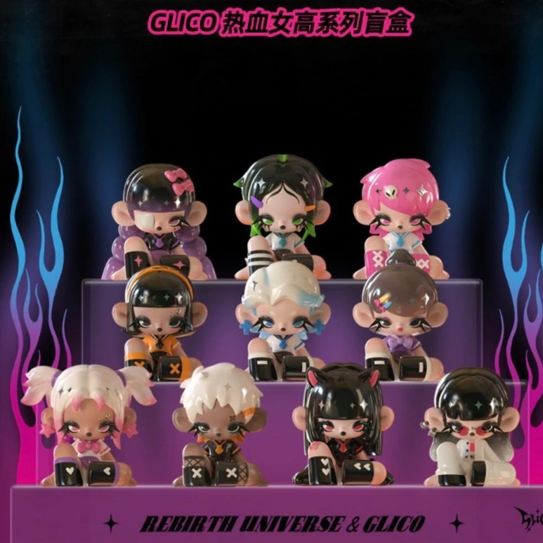热血女高系列潮玩盲盒手办