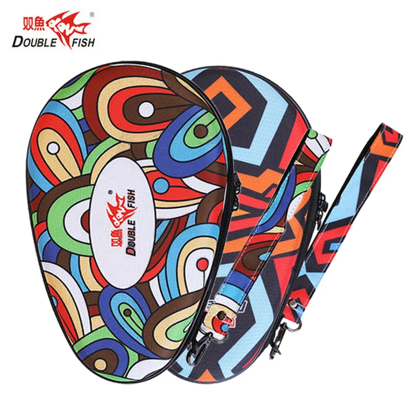 双鱼双层乒乓球拍套G-X系列新款多彩便携收纳运动训练包拍袋拍套