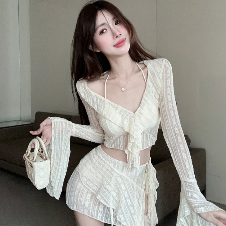 EDOFISH【 满级慵懒】法式小香风辣妹时尚性感bikini温泉游泳衣女款