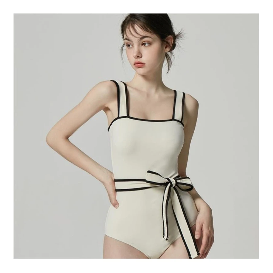 EDOFISH【胶带少女】2025新款气质白色ins温泉泳衣女款保守又好看