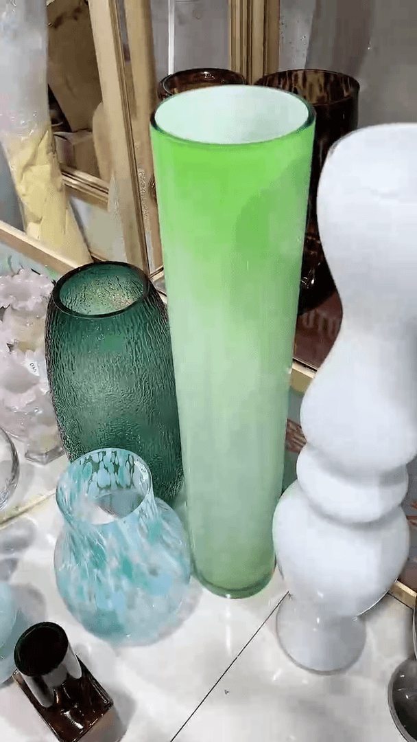 【闪购商品】a-079绿色直筒大花瓶