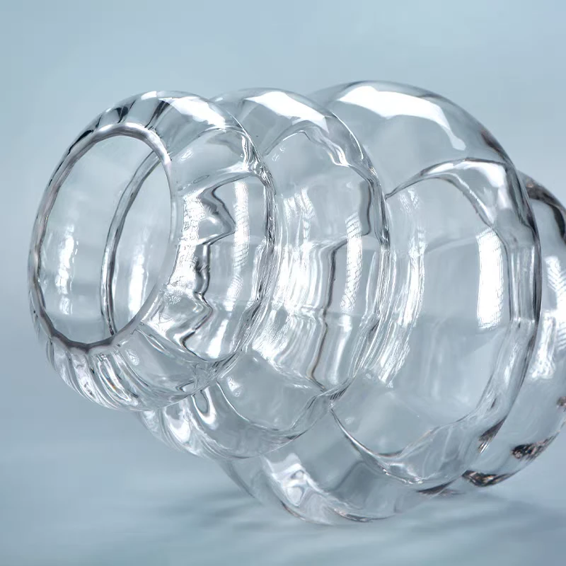 网红小众ins风中式花器透明客厅水培玫瑰 郁金香 百搭款花瓶