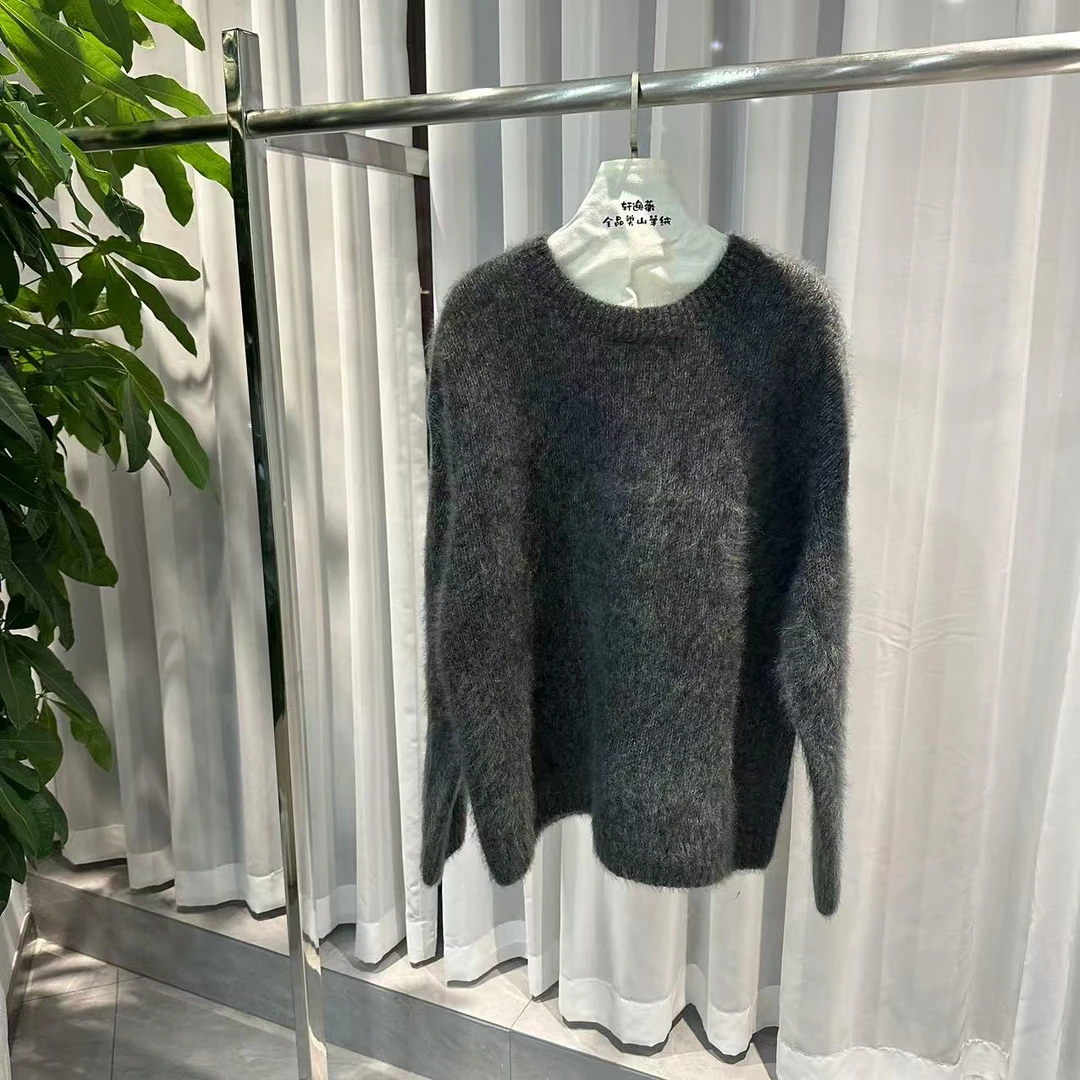 2024秋冬新款【炸总精选】丝羊绒混纺拉绒简约花纱时尚套头CCL016