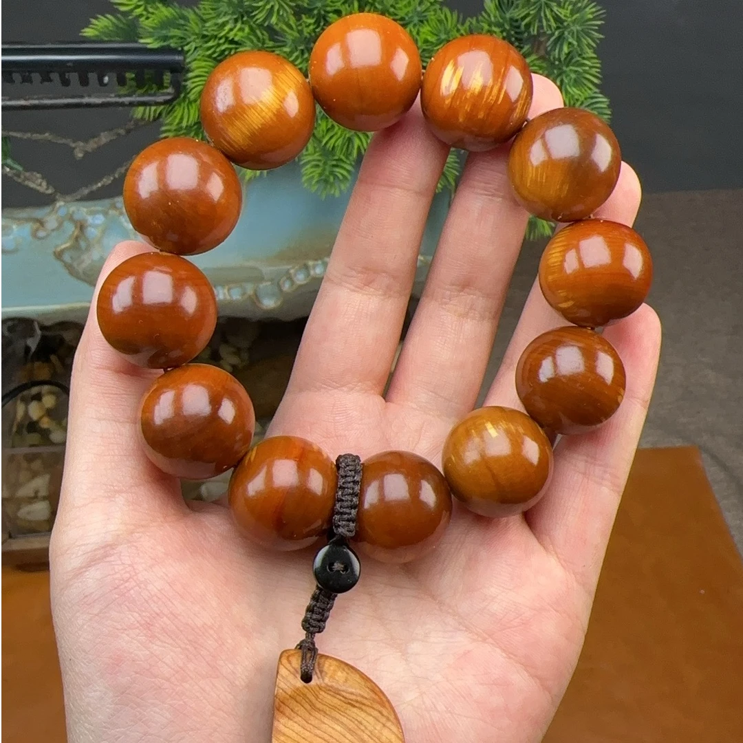 215陈化老料崖柏2.0手串