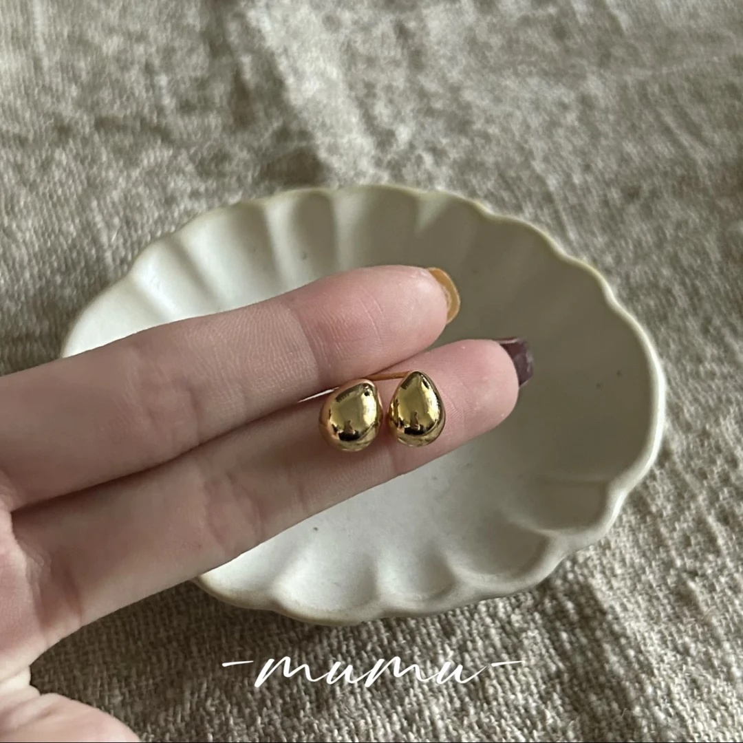 925银耳饰 木木部屋 豆豆耳钉 简约气质百搭耳饰耳环