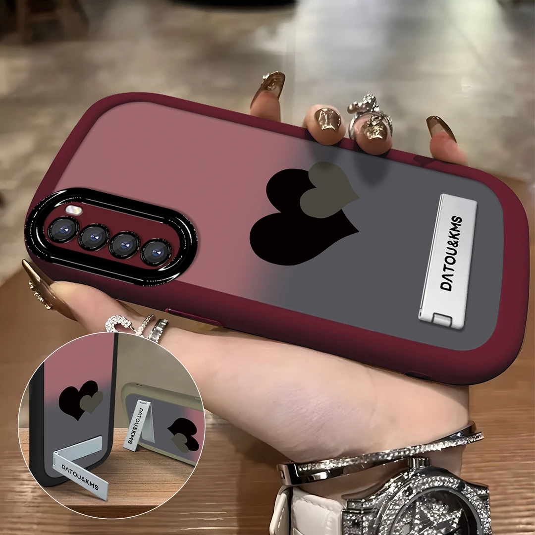 适用于【华为】Nova7时尚渐变爱心潮流防摔硅胶手机壳