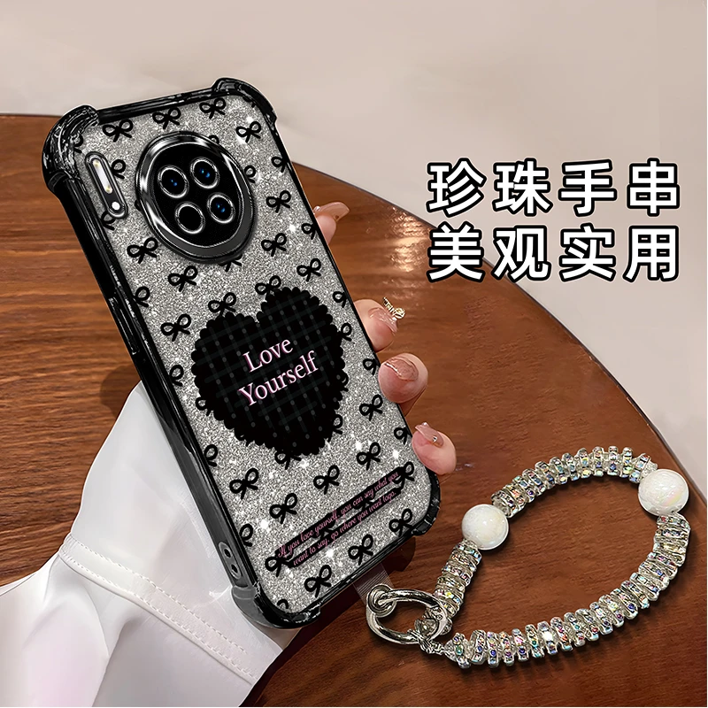 适用于【华为】Mate30/E新款潮流蝴蝶结爱心时尚简约防摔手机壳