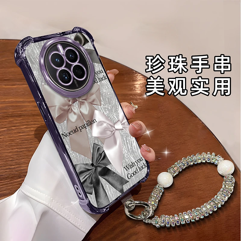 适用于【华为】Mate50Pro/EPro新款高级感四色蝴蝶结时尚防摔手机壳