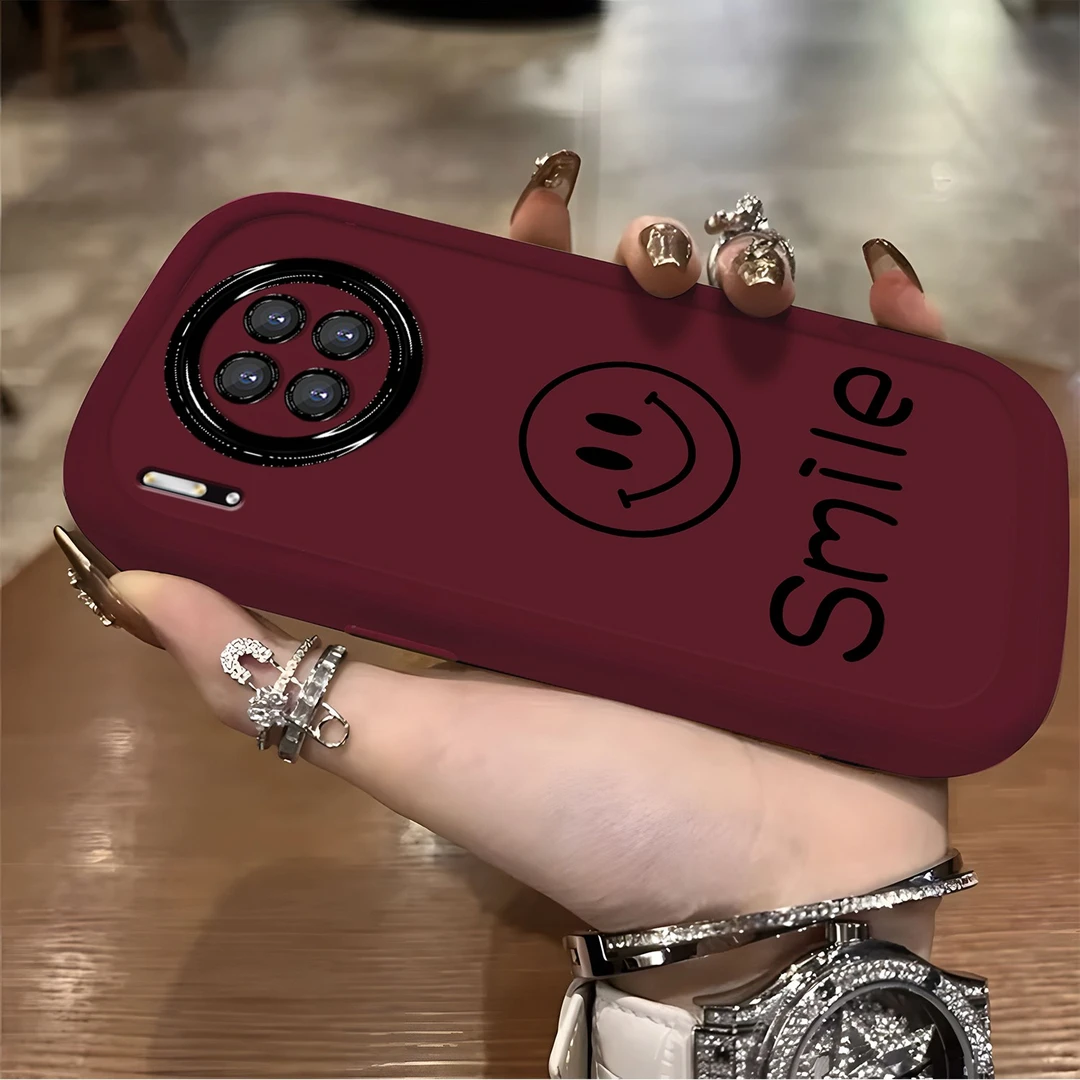 适用于【华为】Mate30Pro/EPro简约线条笑脸Smile防摔硅胶手机壳