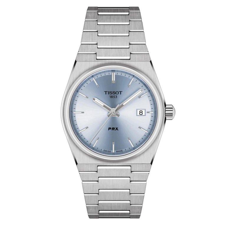 99新 Tissot/天梭 PRX/T137.210.11.351.00女士石英腕表蓝盘钢带