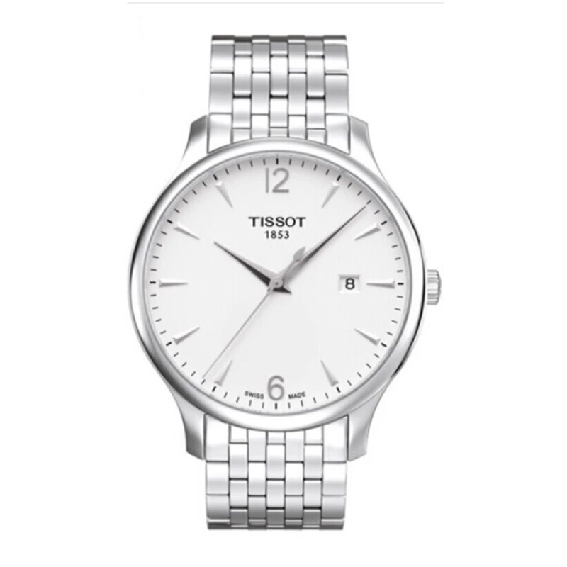 95新 Tissot/天梭 俊雅T063.610.11.037.00男士石英腕表表径42mm