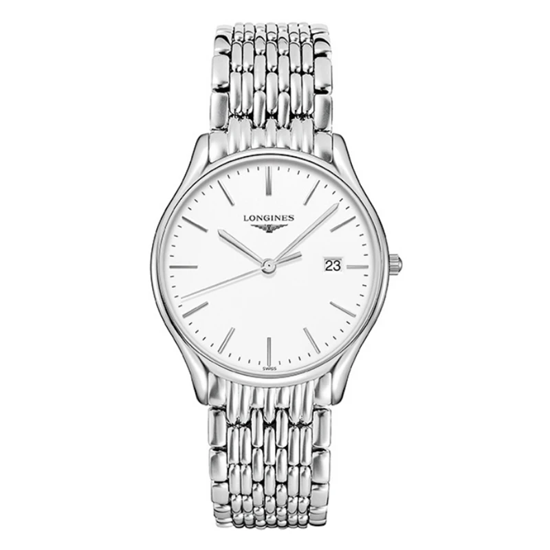 99新 Longines/浪琴 律雅L4.859.4.12.6男士石英腕表  表径38.5mm