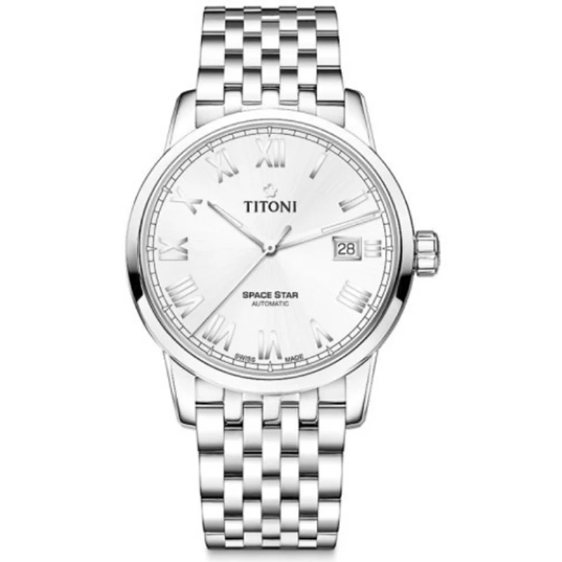 95新 Titoni/梅花 男士天星系列83538 S-561男士机械腕表