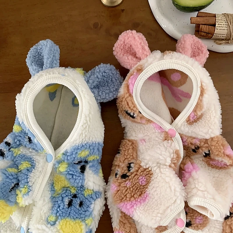 秋季新款宠物带帽绒衣泰迪比熊博美贵宾约克夏小型犬帽衫狗狗衣服