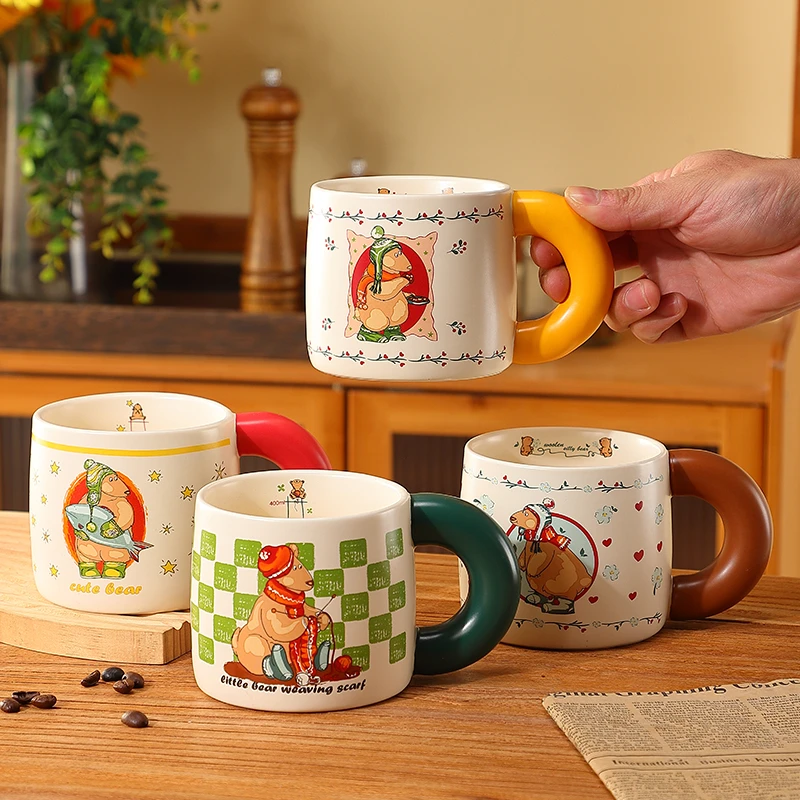 大容量牛奶杯子家用办公室马克杯可爱创意礼物咖啡杯子生日礼物