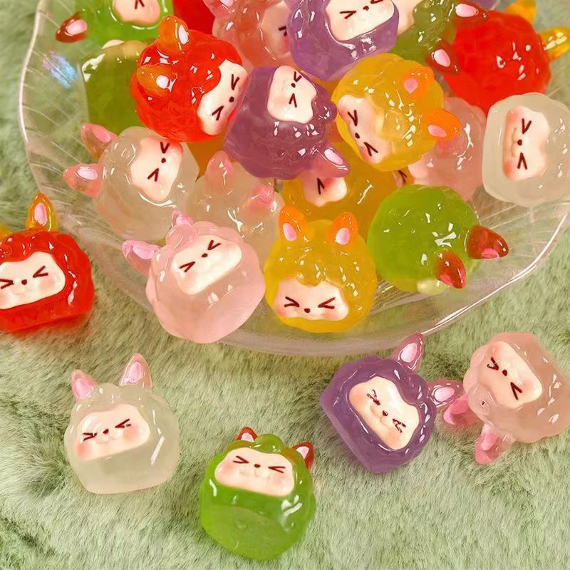 【代拆】微景观创意夜光高透KIKI树脂配件 diy手机壳钥匙扣装饰品