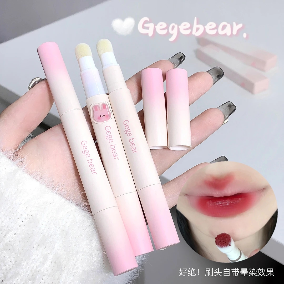 唇粉霜唇泥雾面哑光不易沾杯显白海绵头持妆平价口红高颜值不掉色