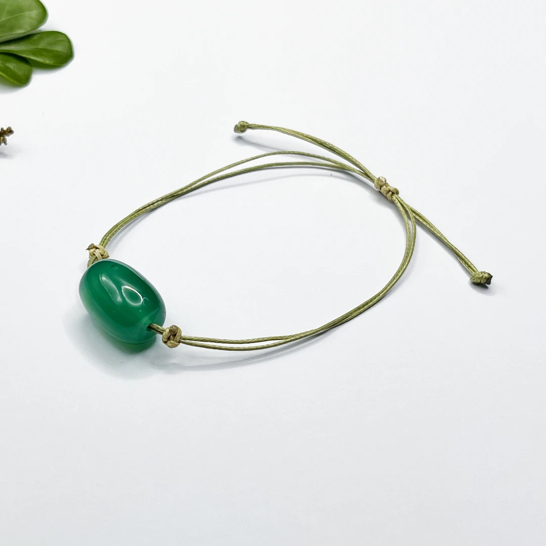 绿玛瑙高冰路路通手链随机发货