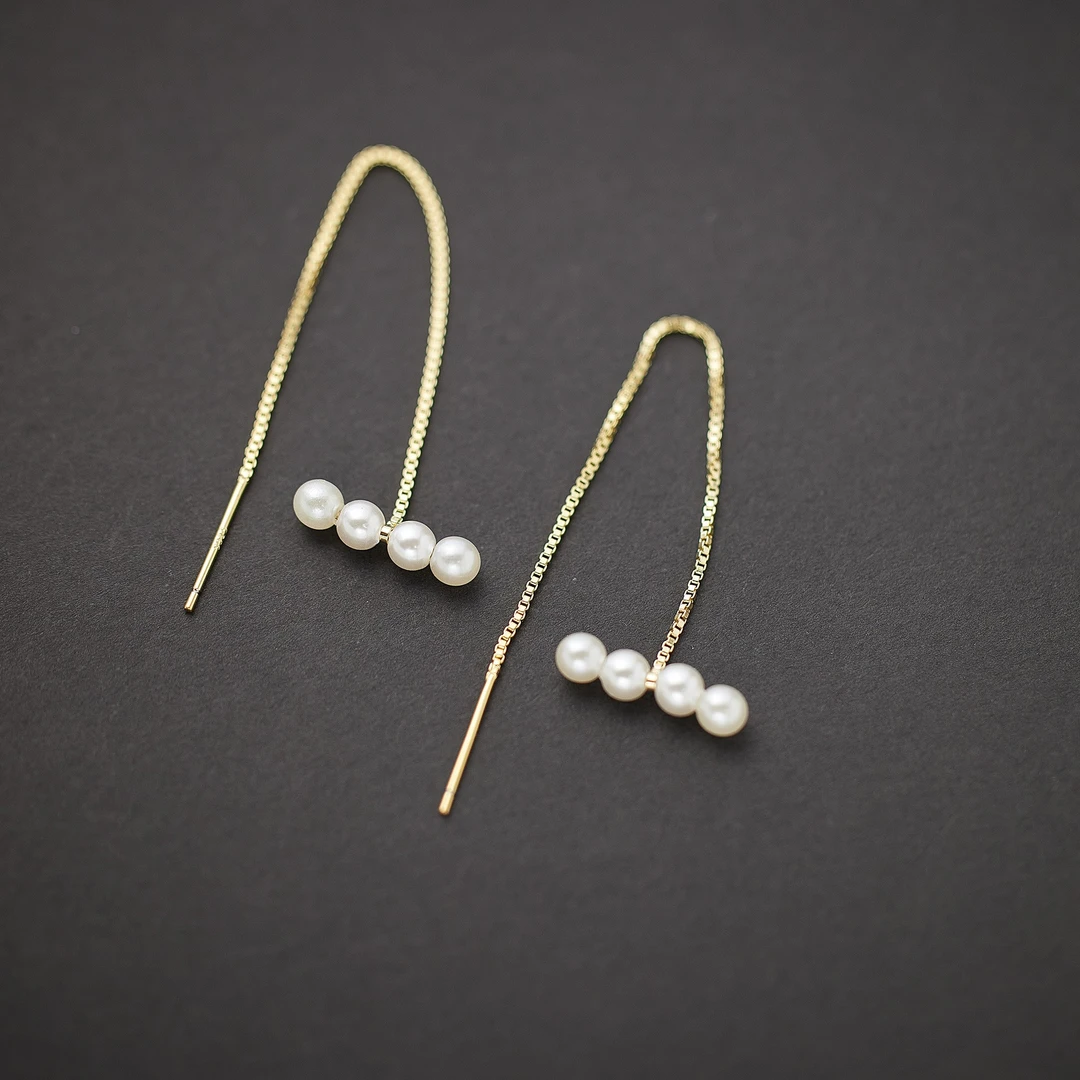 铜合金耳饰 G711-日不落高奢 平衡木耳线