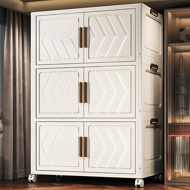 收纳柜折叠收纳箱家用客厅玩具柜子储物柜零食柜置物柜厨房整理盒