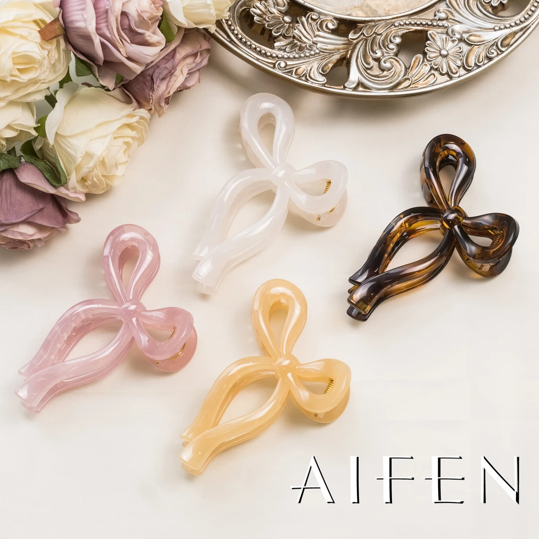 AIFEN/飘带10.5cm气质抓夹高级感韩式发夹百搭时尚高档盘发夹子