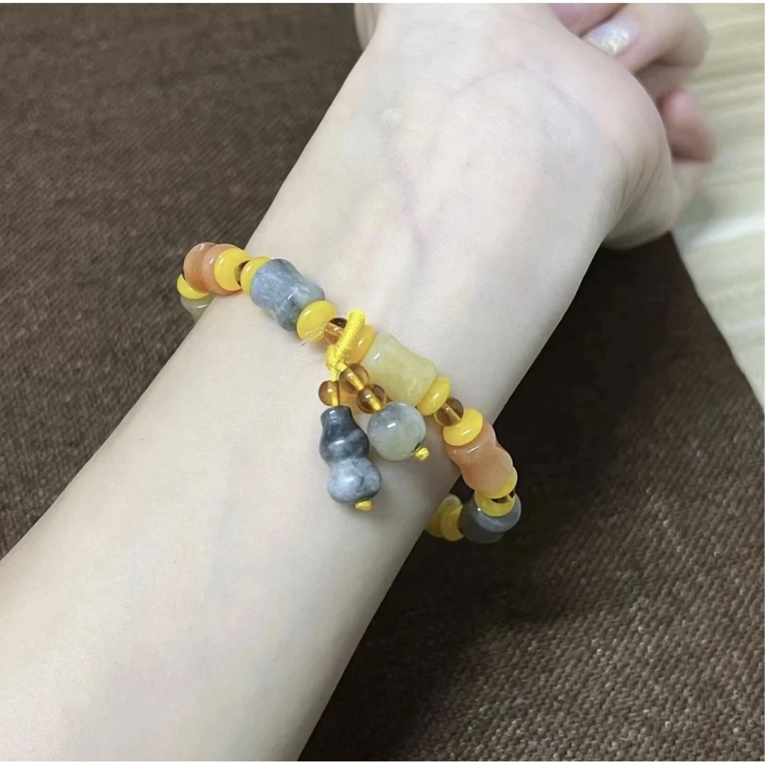 【福禄竹节】步步高升节节高新疆彩色多葫芦手串