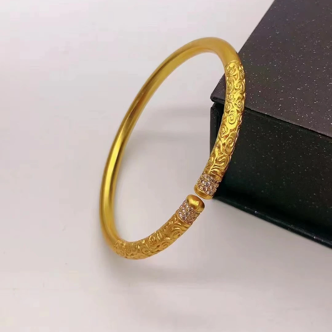 【赠礼盒】祥云手镯古法传承金箍圈开口