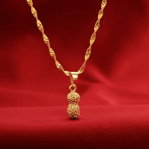 【花生富贵】项链精美百搭时尚轻奢气质金色花生项链