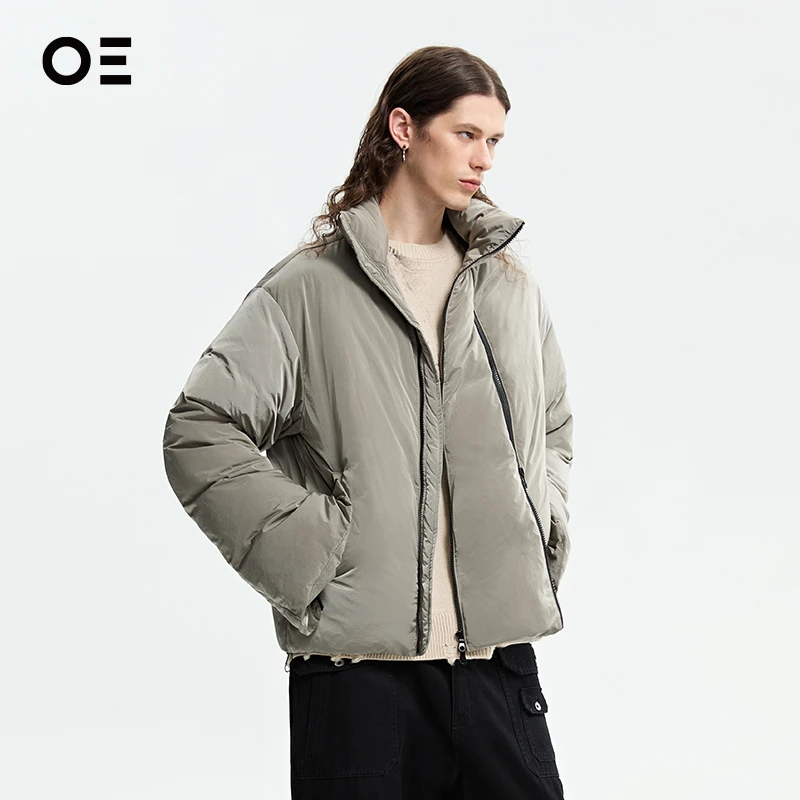 OE｜Organic Emotion立领轻暖鸭绒羽绒服秋冬拉链设计新款外套DC50