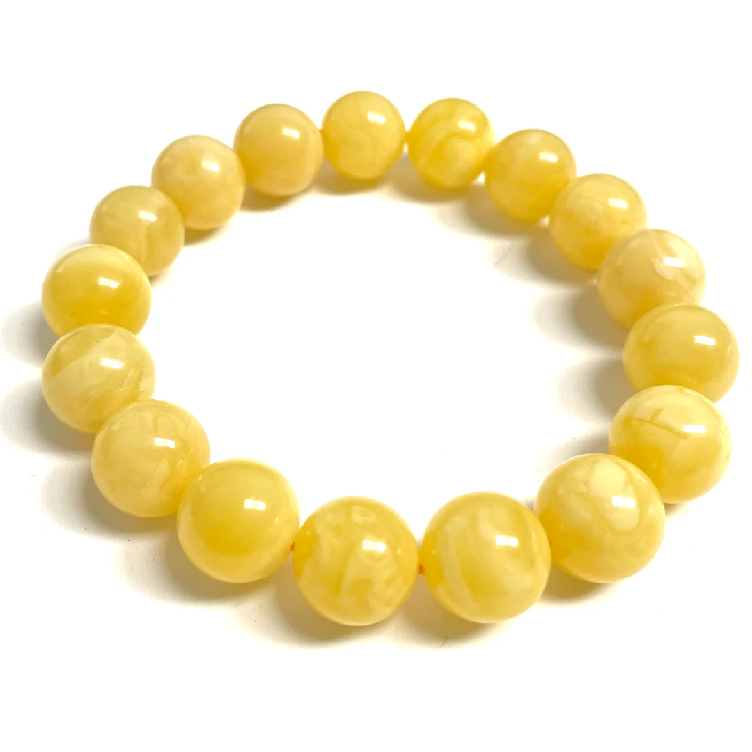 【欣妈珠宝】俄罗斯进口蜜蜡手串（12.4-12.8mm）