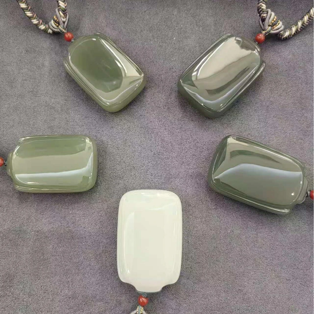 【欣妈珠宝】和田青玉无事牌吊坠#5834（多样性发一）颜色有深有浅