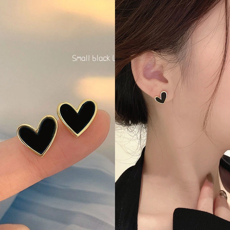独特爱心日常耳钉女2025年新款春夏高级感轻奢耳环小众设计感耳饰
