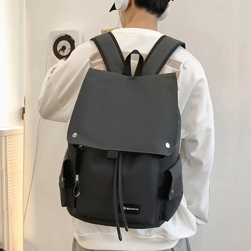 双肩包男ins日系简约潮牌大容量旅行背包女2025新款大学生书包女