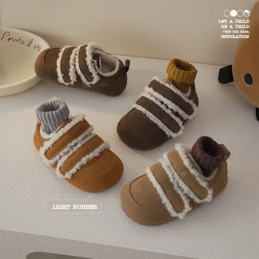 儿童勃肯鞋冬季女童棉鞋二棉毛毛鞋男童冬鞋加绒鞋保暖宝宝童鞋潮