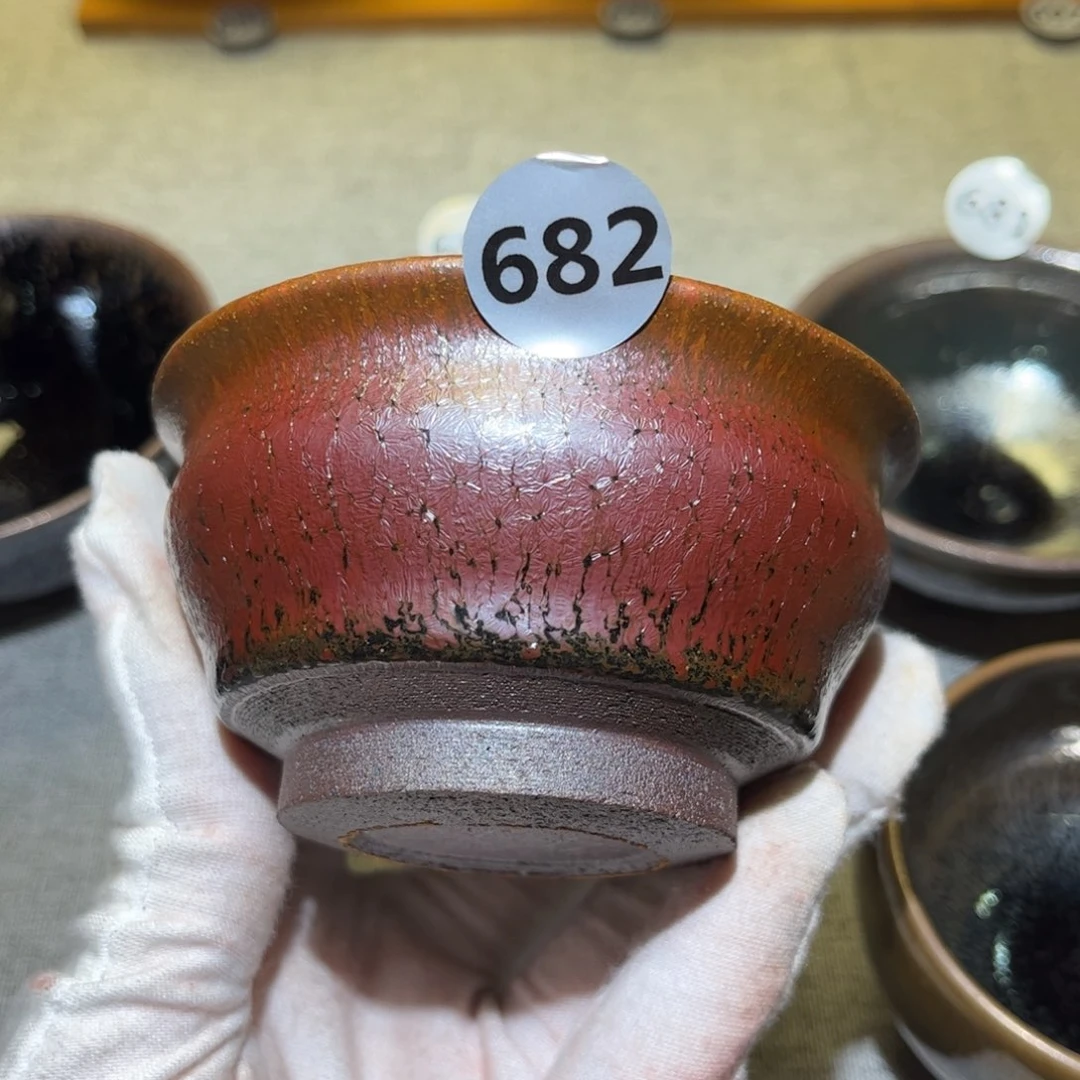 茶盏和远柴烧 束口 红色铠甲