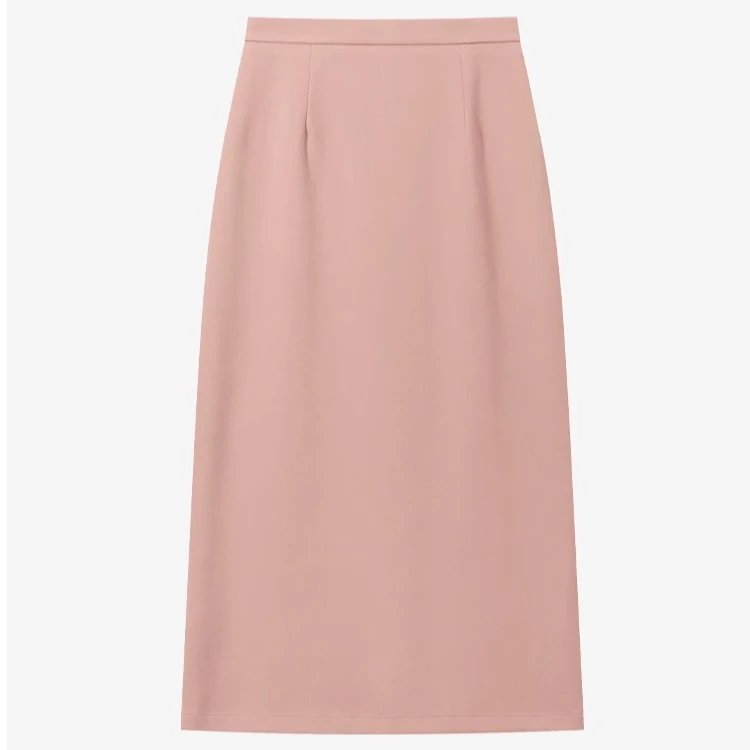 羊城故事-毛呢长半裙纯色显瘦短裙开叉高腰A字长款半身裙911