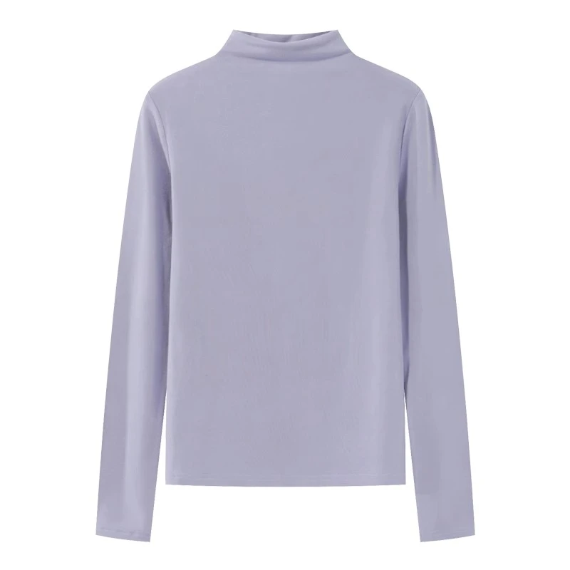 羊城故事-纯色休闲百搭长袖t恤上衣内搭修身针织打底衫Y2383HJ006