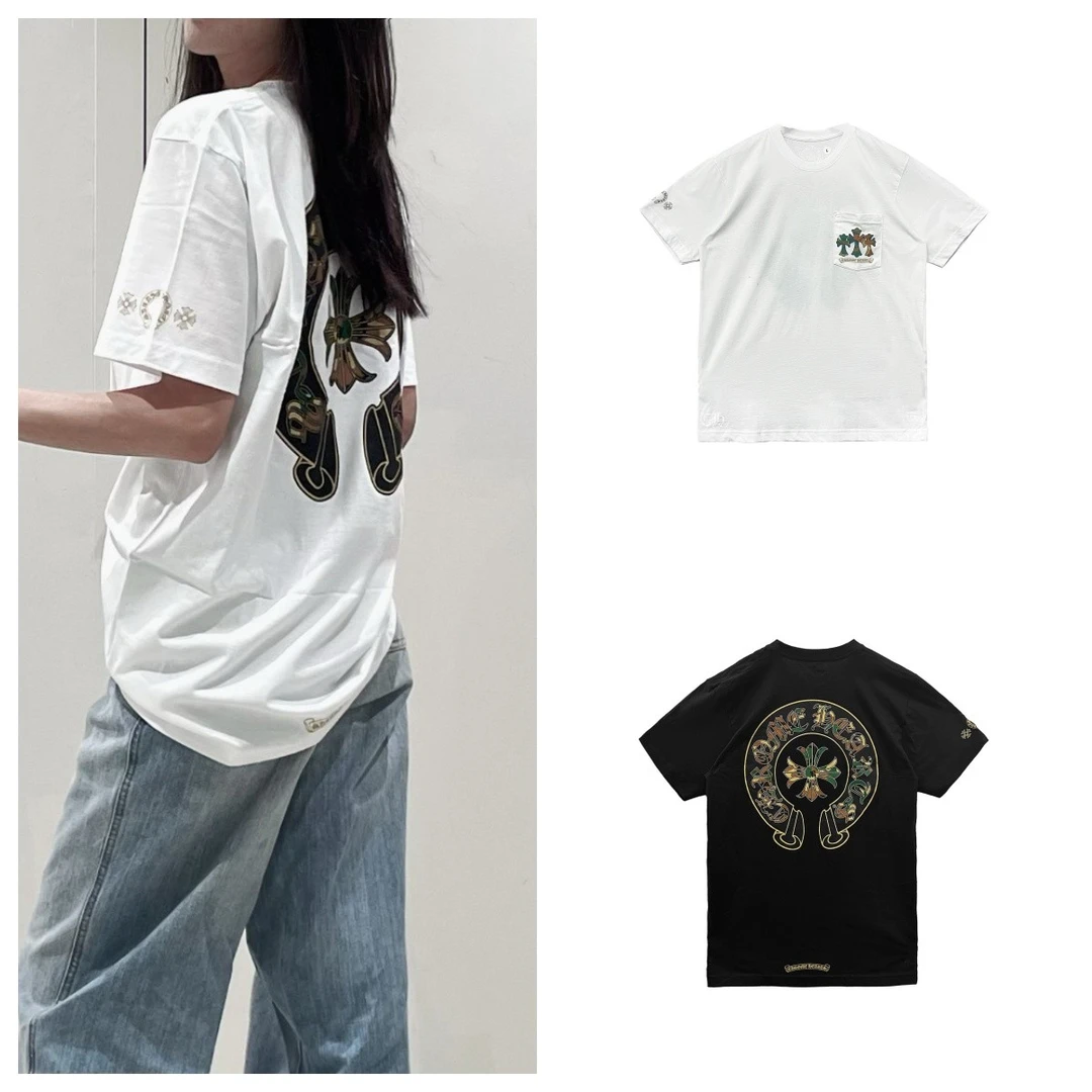 Chrome Hearts/克罗心迷彩十字大马蹄短袖 潮服