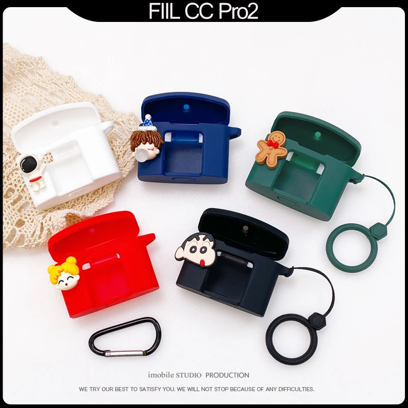 适用fiilccpro2耳机保护套防摔FIIL CC Pro2保护壳fiil cc pro2蓝