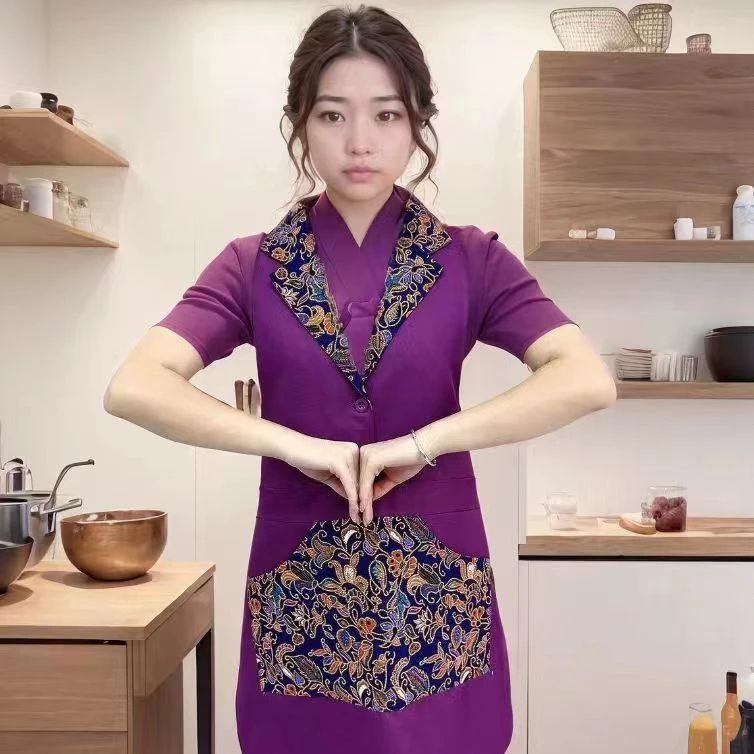 2023新款民族风围裙西装翻领家用时尚专用厨房专业高级感罩衣